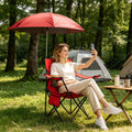 1Pc Camping Chair With Umbrella Lightweight Foldable Outdoor Chair With Cup Holder Detachable Sun Canopy Carrying Bag 33
