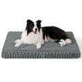 Large Dog Bed And Crate Cushion, Stylish Design, Balanced Support, 30D High-resilience Wave Memory Foam, With Removable