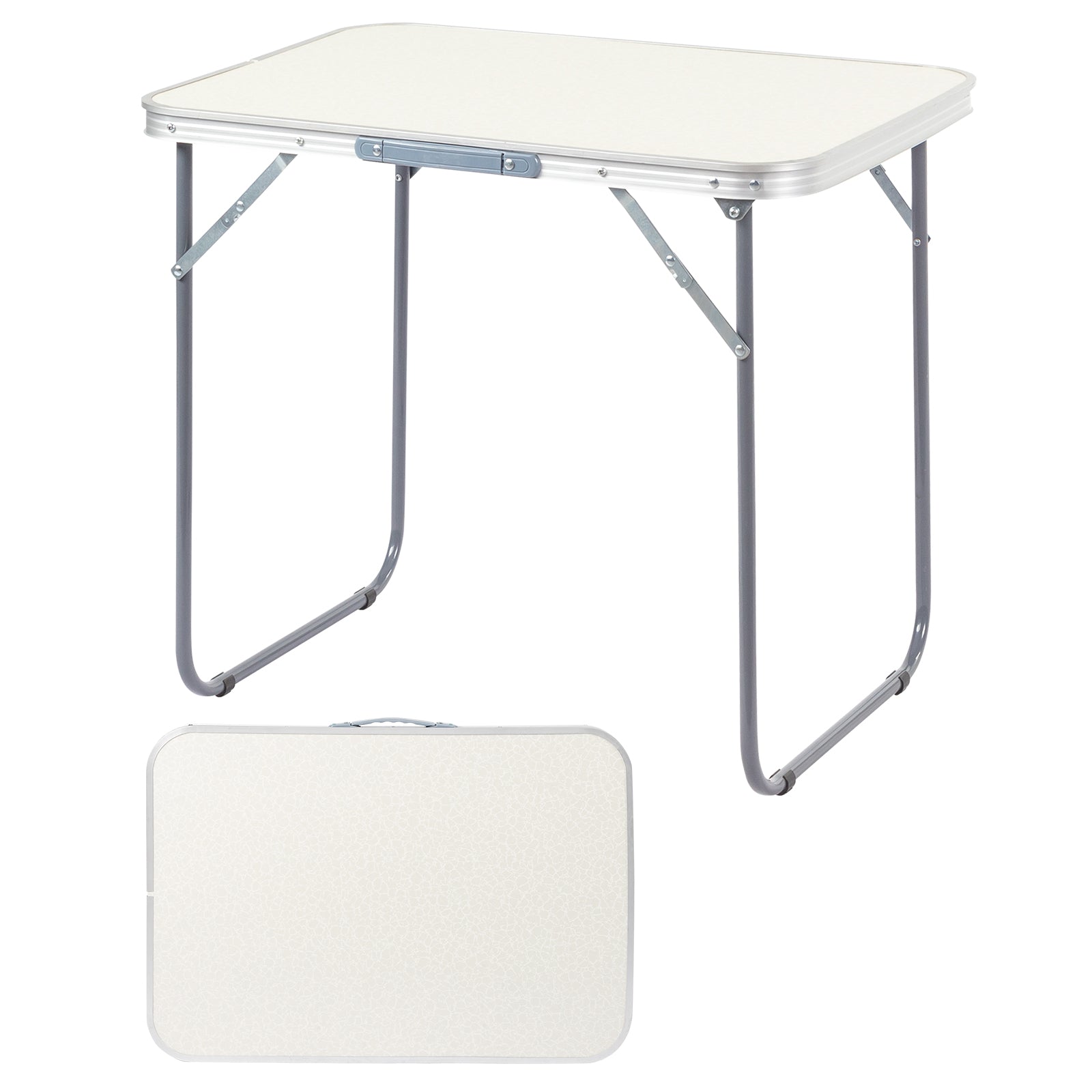 2.3ft Portable Aluminum Folding Camping Table, 70-50cm Lightweight Foldable Table For Outdoor Picnic, Indoor Dining