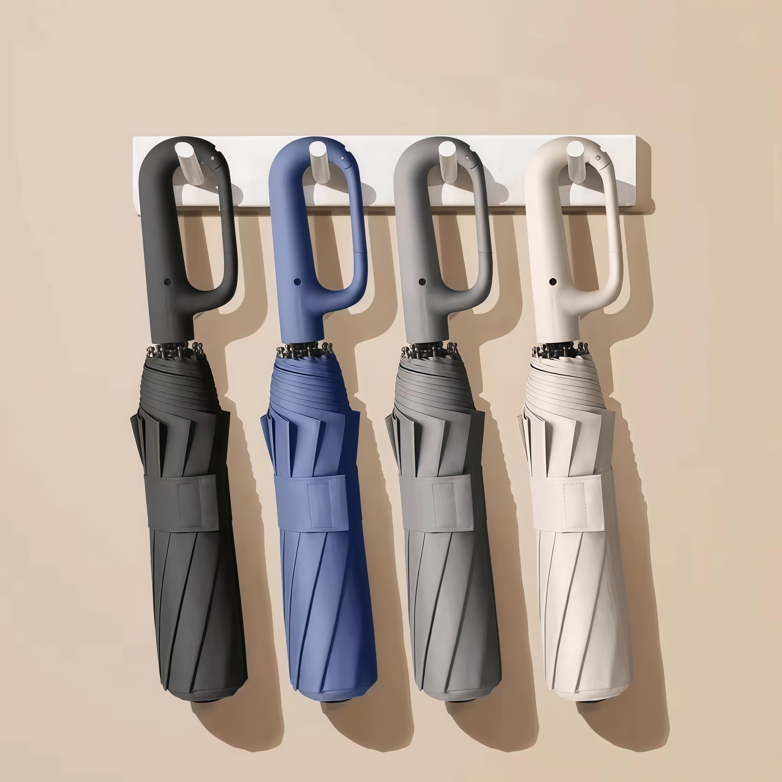 Fully Automatic Foldable Travel Umbrella Lightweight, Windproof, Portable, Black Sun Rain Use, Auto Open Close