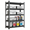 5 Tier Storage Shelves,2200LBS Adjustable Metal Shelving Unit,Black,Needs Assembly