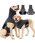 Dog Anxiety Vest With Hood, Skin-Friendly Thunder Jacket For Dogs, All-in-One Shorter Back Length Calming Shirt For Thunder, Fireworks, Sepa