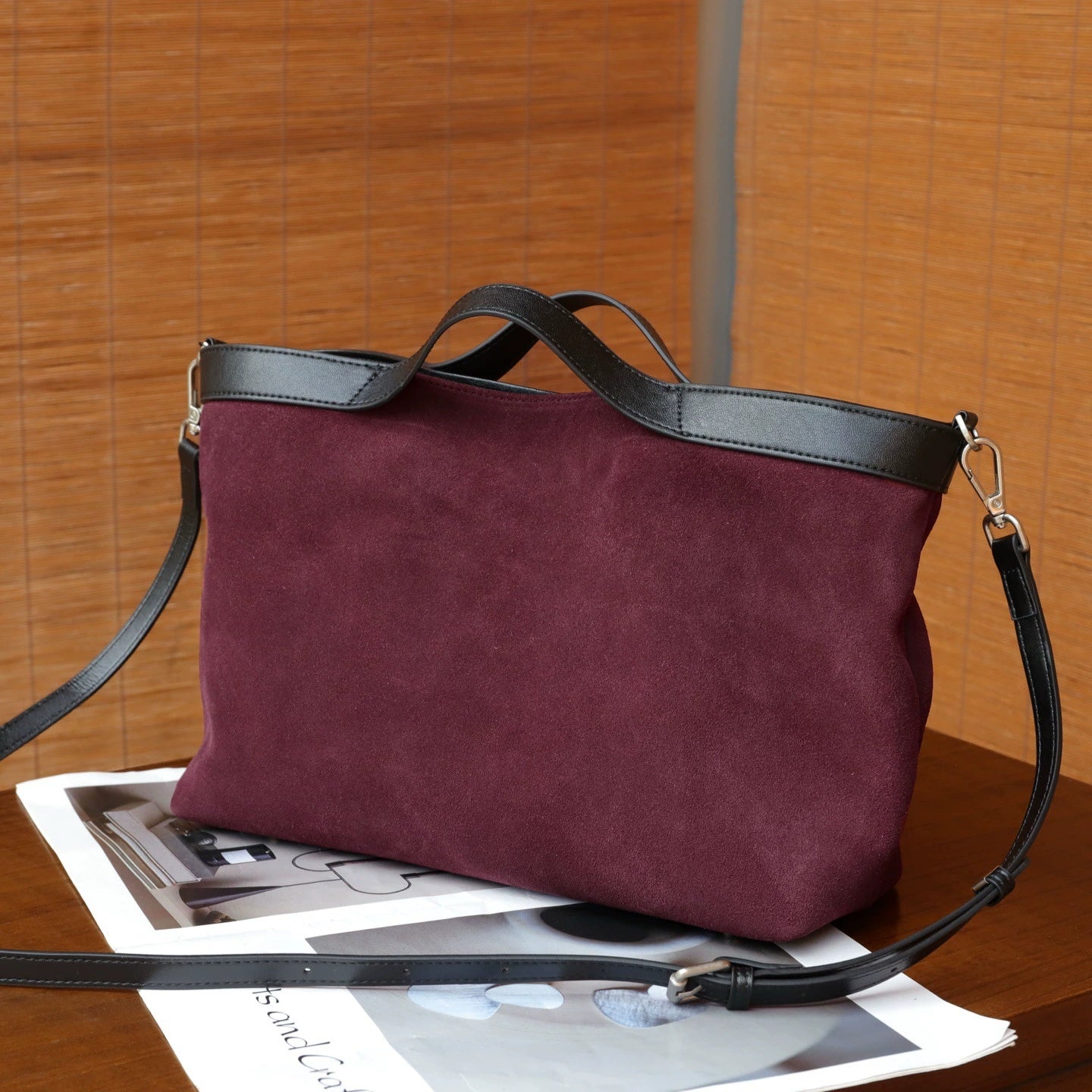 Autumn And Winter New Matte Cowhide Tote Bag, Simple And Versatile, Large Capacity Handbag, Commuting Crossbody Real Lea