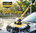Telescopic Car Wash Mop, 3-Section Extendable Chenille Soft Bristle Cleaning Brush For Vehicle Washing