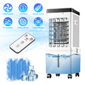Portable Air Cooler Fan 12L Evaporative Air Conditioner With 3-Speed Dual Water Tank Touch & Remote Control 4 Wheels 4 I
