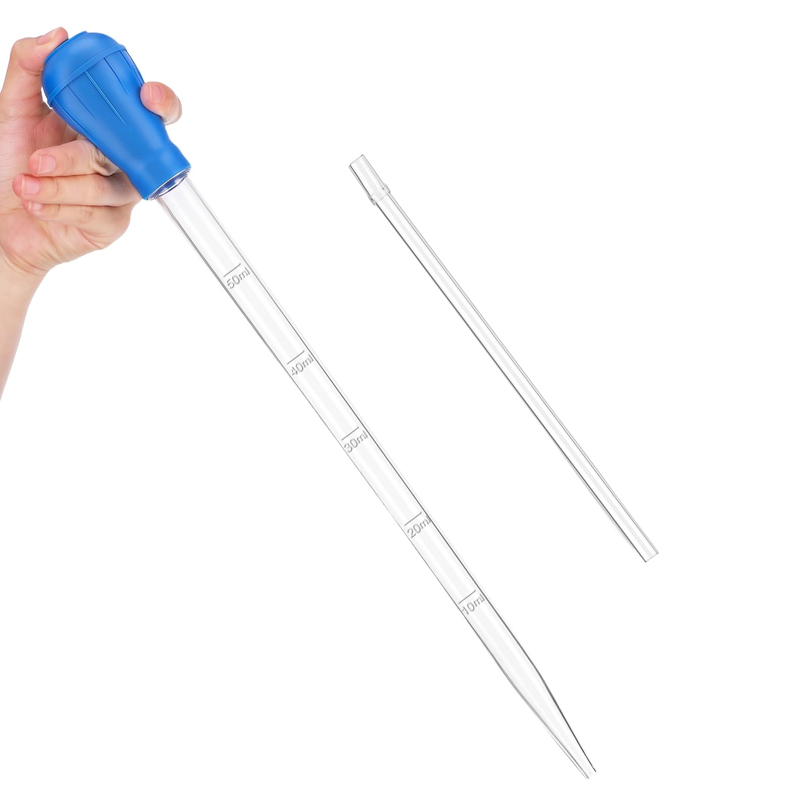 27.7in Extra Long Turkey Baster For Aquarium 50ml Baster Syringe Aquarium Water Changer Siphon For Fish Tank Cleaning Wa