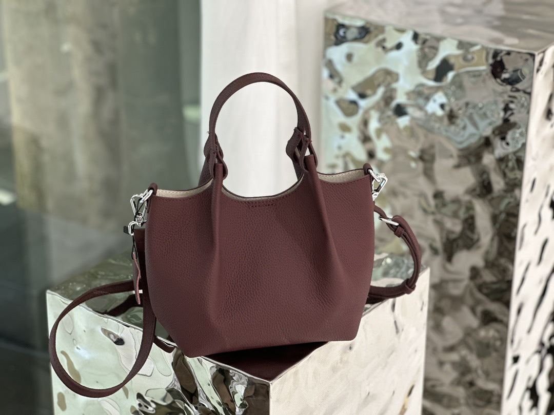 Premium First-layer Cowhide Handbag For Women, Summer Large-capacity Commuter Tote, Shoulder And Crossbody Bag