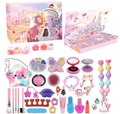 Girls Princess Magic Makeup & Jewelry Advent Calendar 2026, 38PCS 24-Day Countdown Blind Box With Kids Cosmetics, Access