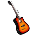 Sunset Color 41-inch Dreadnought Barrel-shaped Cutaway Acoustic Guitar With Pick, Strings, Capo, Gig Bag, Tuner, Wrench Tool, And Shoulder S