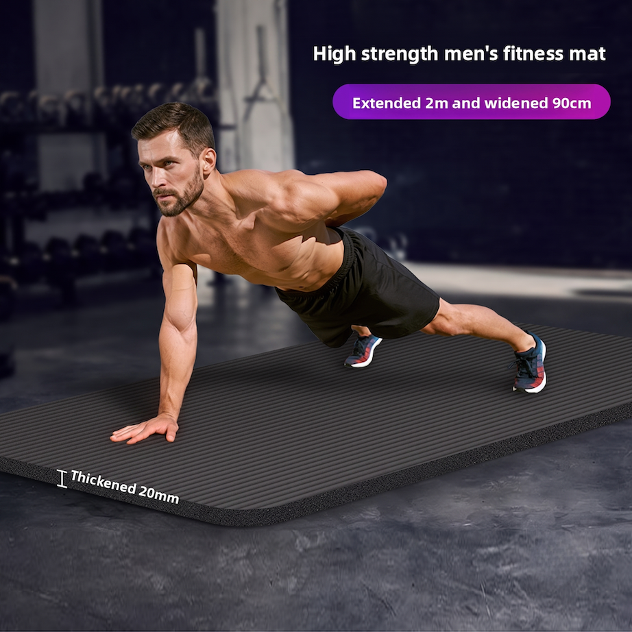 Non-slip, Extra-long, Extra-wide And Extra-thick Yoga Fitness Mat For Home And Gym Use