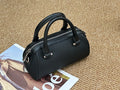 Cross-border Top-grain Leather Boston Pillow Bag, Single-shoulder, Crossbody Small Bag, Versatile Genuine Leather Women'