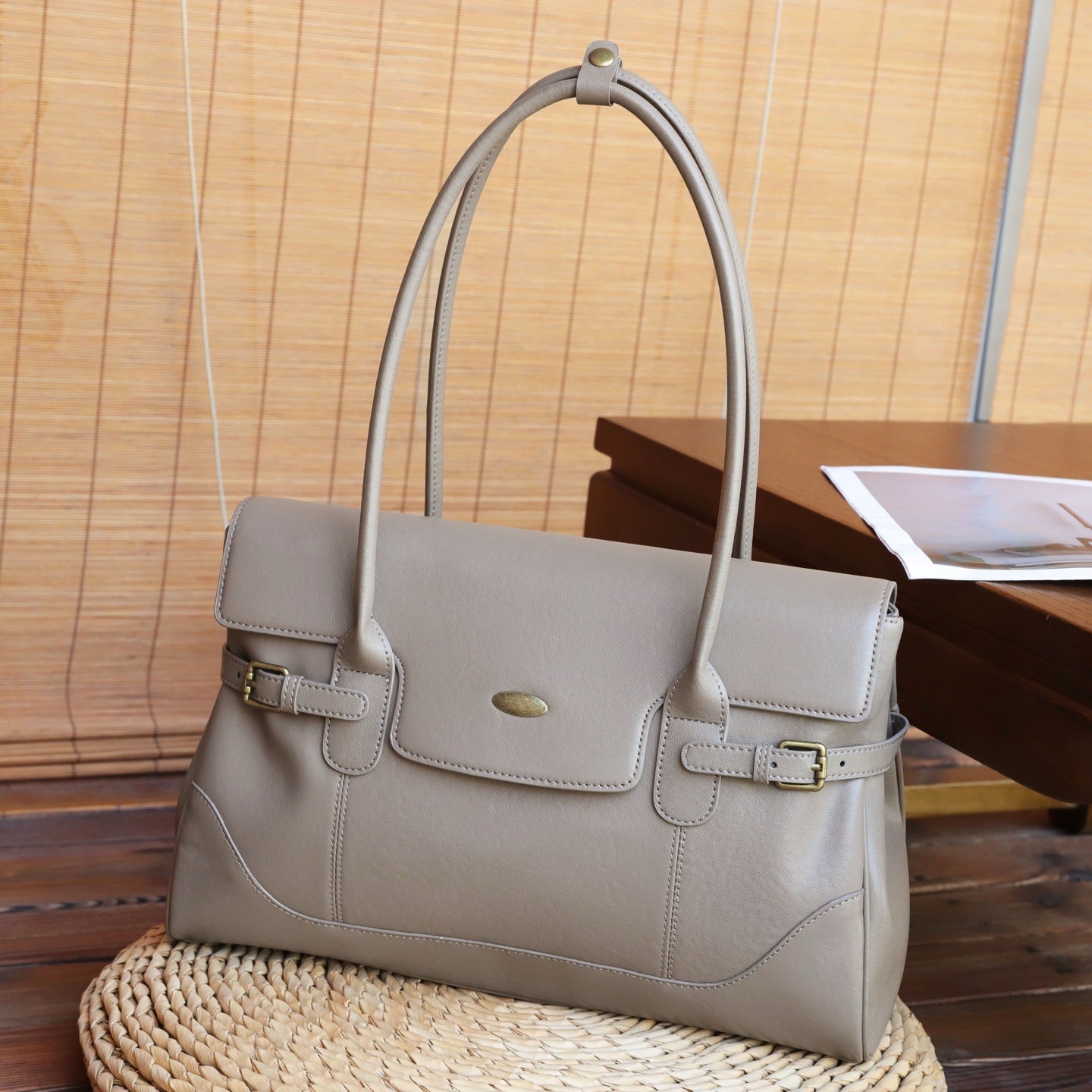 Hot-selling First-layer Cowhide Large-capacity Tote Bag For Women, New Commuter Style, Versatile Single-shoulder Underar