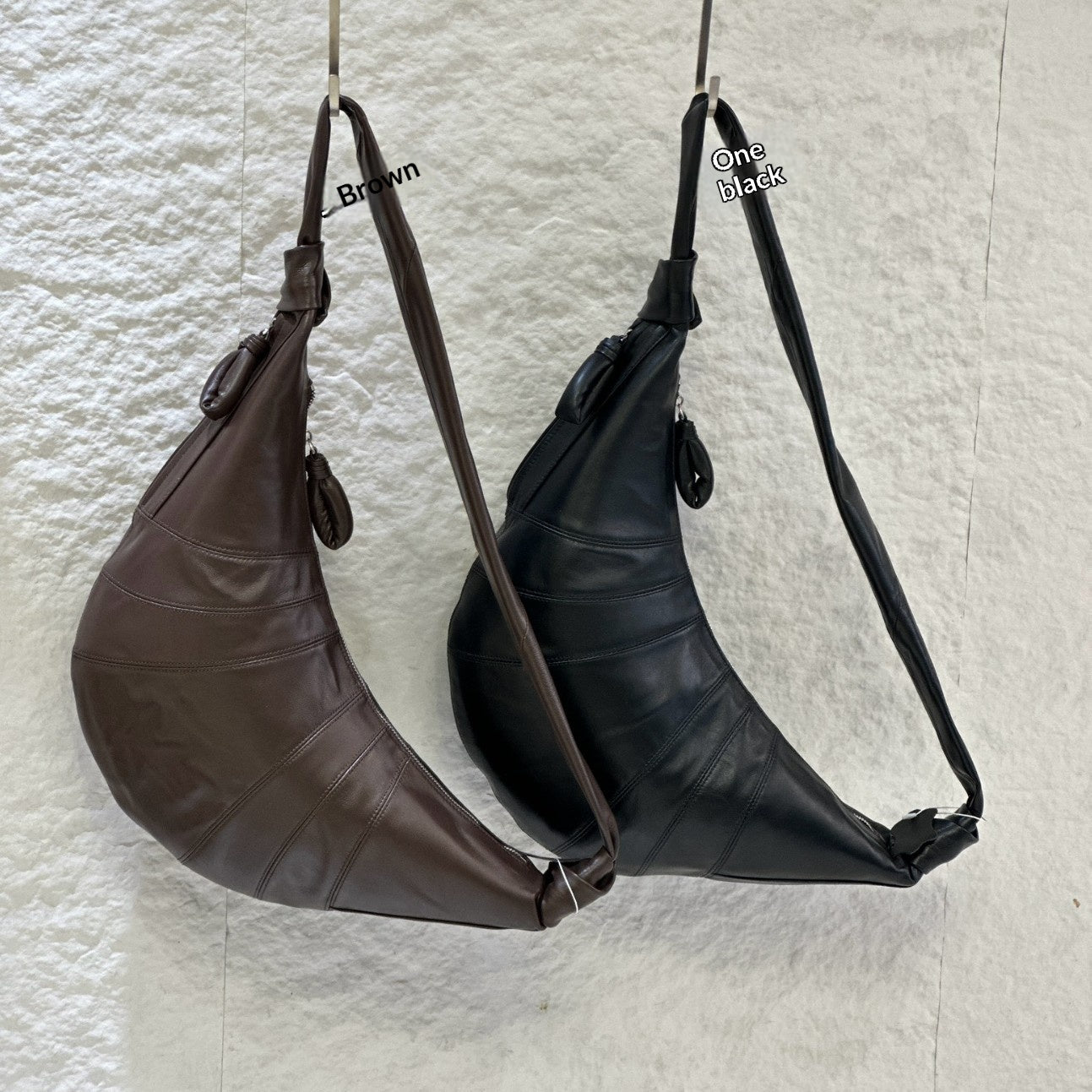 Hot-selling European And American Sheep Leather Croissant Bag For Foreign Trade, Crossbody Lazy-style Horn Bag, Vintage