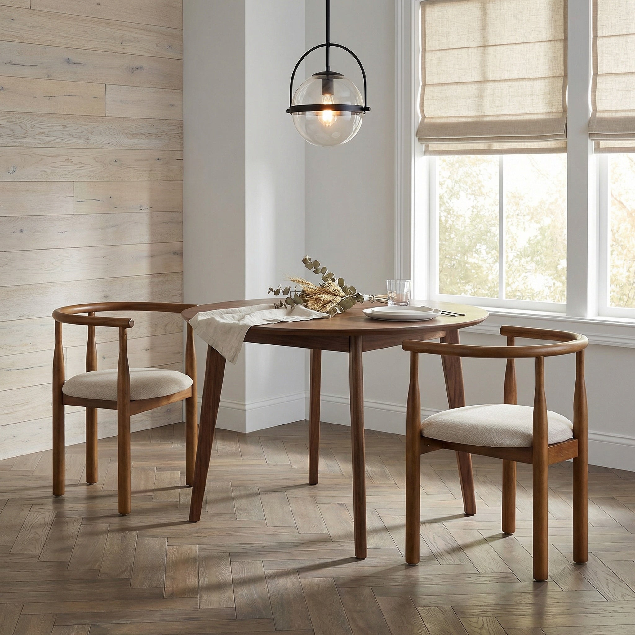 Modern Dining Chair,kitchen Chair With Solid Wood Legs, Dining Chairs For Home Bar Restaurant And Dining Room,Set Of 2,Walnut