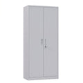 Metal Garage Storage Cabinet, Lockable Steel Storage Cabinet With 4 Adjustable Shelves For Garage, Office, Home, Assembly Required, Gray