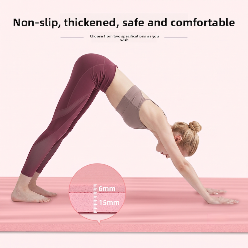 Anti-slip, Thickened, Widened And Lengthened Home Yoga Mat For Men And Women, Suitable For Sports, Dancing And Fitness