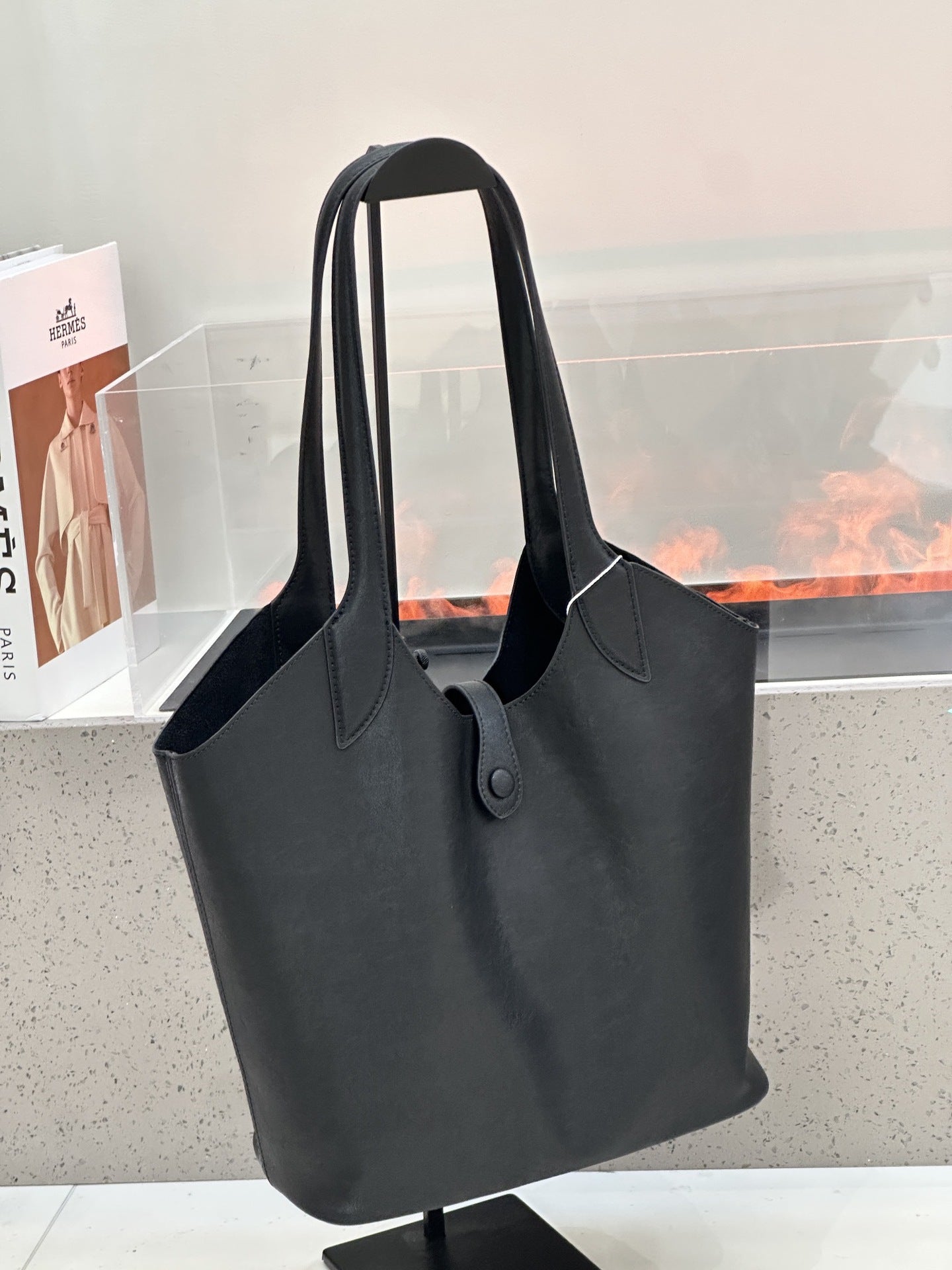 Minimalist High-end Style Basket Bag, New Autumn And Winter Genuine Leather Women's Bag, Roomy Shoulder Bucket Bag For C