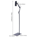 Universal Ipad Stand Floor Tablet Bracket Adjustable Flexible Rotation Phone Holder Rotating Stand Support 4.72 To 7.09i