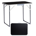 2.3ft Portable Aluminum Folding Camping Table, Indoor Outdoor Lightweight Foldable Picnic Desk, 70-50cm Heavy Duty Small Fold Up Table