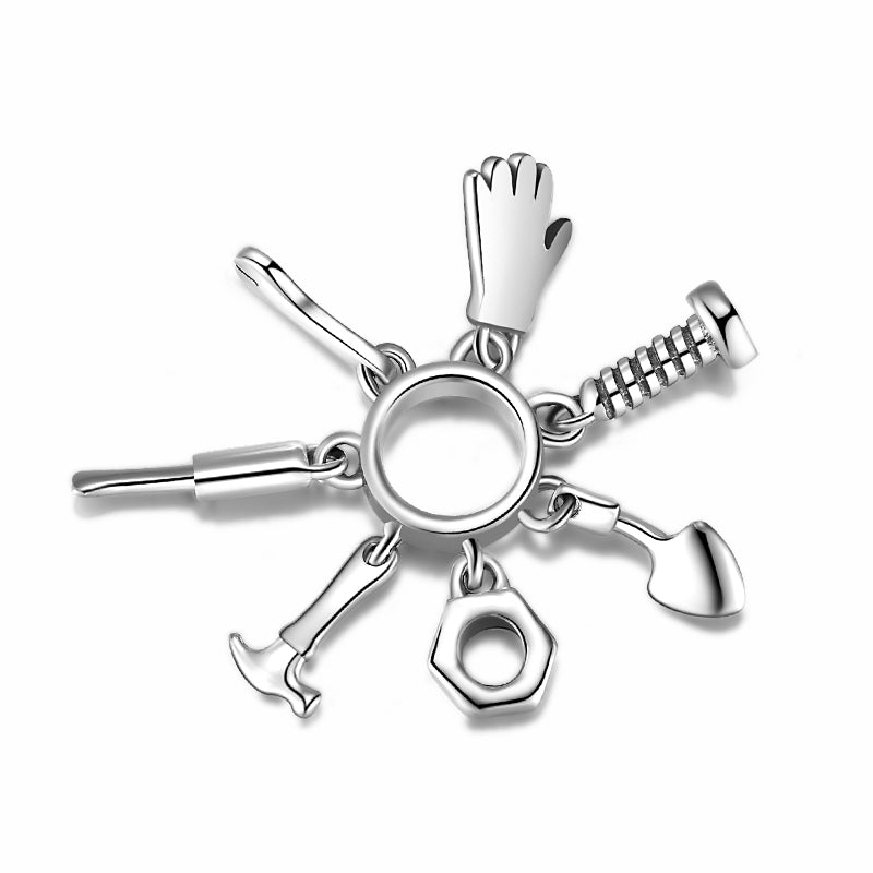 Everyday Tool Dangle Charm 925 Sterling Silver Creative Household Tool Pendant Bead For DIY Charm Bracelet Necklace Jewe