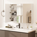 Frameless Bathroom Wall Mounted Mirror Cabinet With 3 Doors