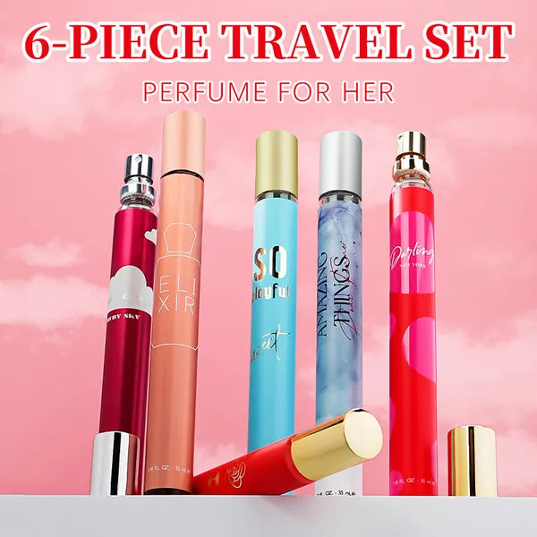 6pcs Travel Set, Women's Eau De Parfuma Spray, Long Lasting Fragrance, 6 Different Flavor, Perfect For Holiday Gifts, Da