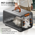 Grey Aviation Enclosed Cat Litter Box With Handle, Spacious Anti Tracking Cat Toilet, Ideal Choice For Indoor Cats And Travel