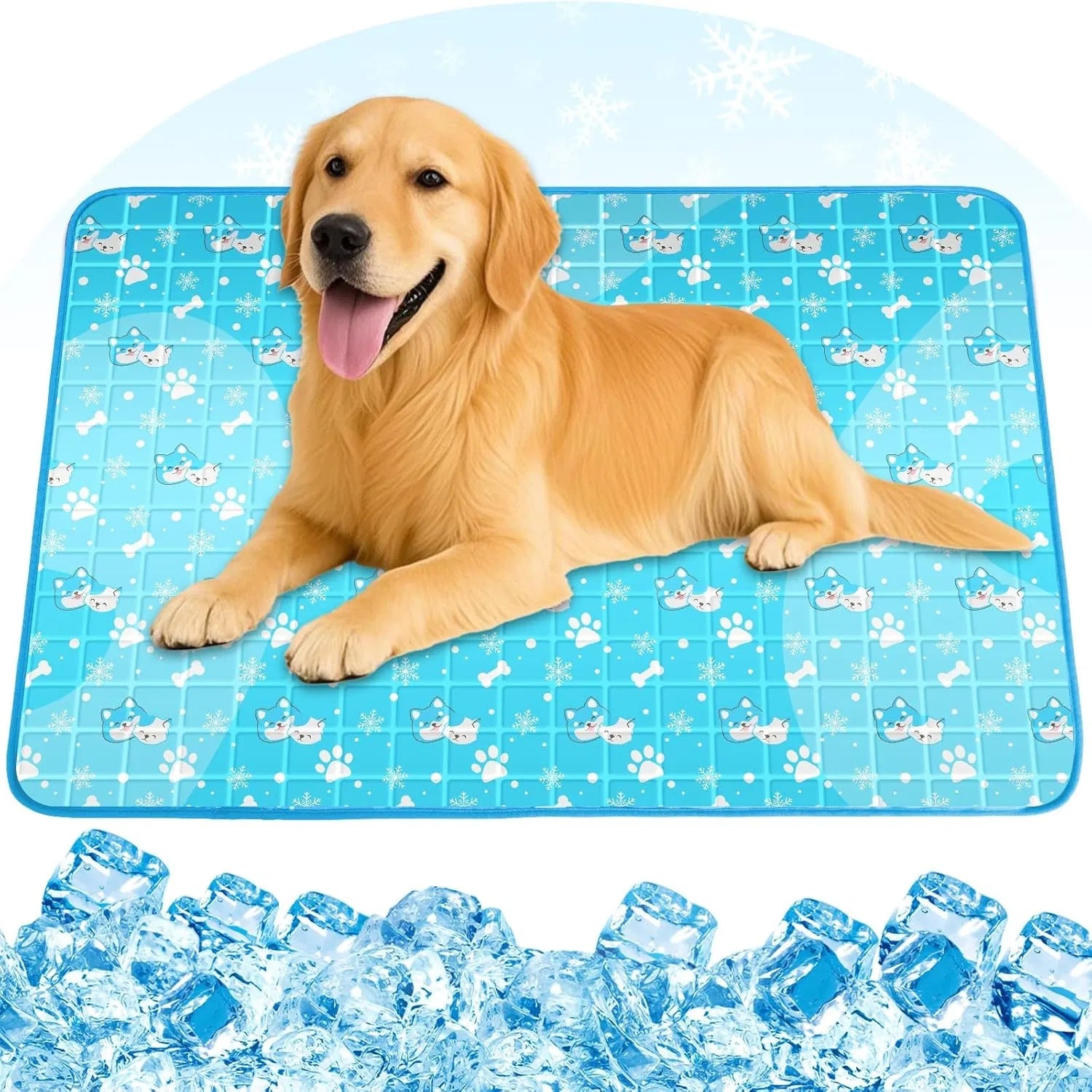 Dog Cooling Mat, Pet Cooling Mat With Non-Toxic Solid Gel, Self-Cooling Pad For Dogs, Waterproof, Durable Cooling Bed Fo