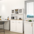 67.7 Tall Kitchen Trash Can Storage Cabinet With 3 Adjustable Shelves, 2 Drawers And 1 Tilt Out Trash Cabinet For Kitchen, Dinning Room, Liv