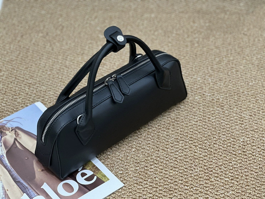 Cross-border New Top-grain Cowhide Baguette Bag, Single-shoulder Vintage Sausage Bag, Napa Leather Women's Handbag