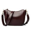 Foreign Trade Vegetable-tanned Top-grain Cowhide Crescent Shoulder Bag, Simple And Versatile Crossbody Women S Genuine L
