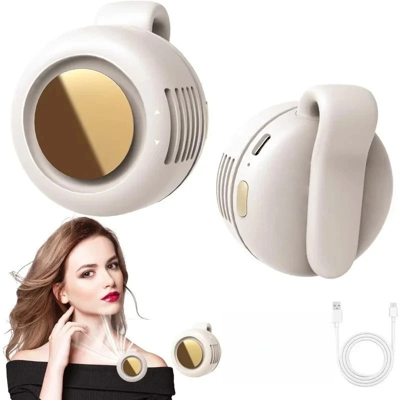 800mAH Mini Portable Silent Bladeless Fan Small Clip On Shirt Waist Adjustable Rotatable Camping Fan 3 Speed Type-C Charging
