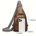 Sling Bag Crossbody Bags For Women, Fanny Packs For Women Chest Bag For Work Shopping Pack Crossbody Purse , Brown, Smal