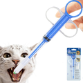 Cat Pill Shooter, Pill Popper For Cats & Dogs, 2-in-1 Pet Piller Anti-drop Syringe For Tablets & Liquid. Easy Admin For