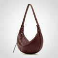Top-grain Cowhide Crossbody Dumpling Bag, New Genuine Leather Niche Shoulder Bag, Practical For Commuting, Natural Textu