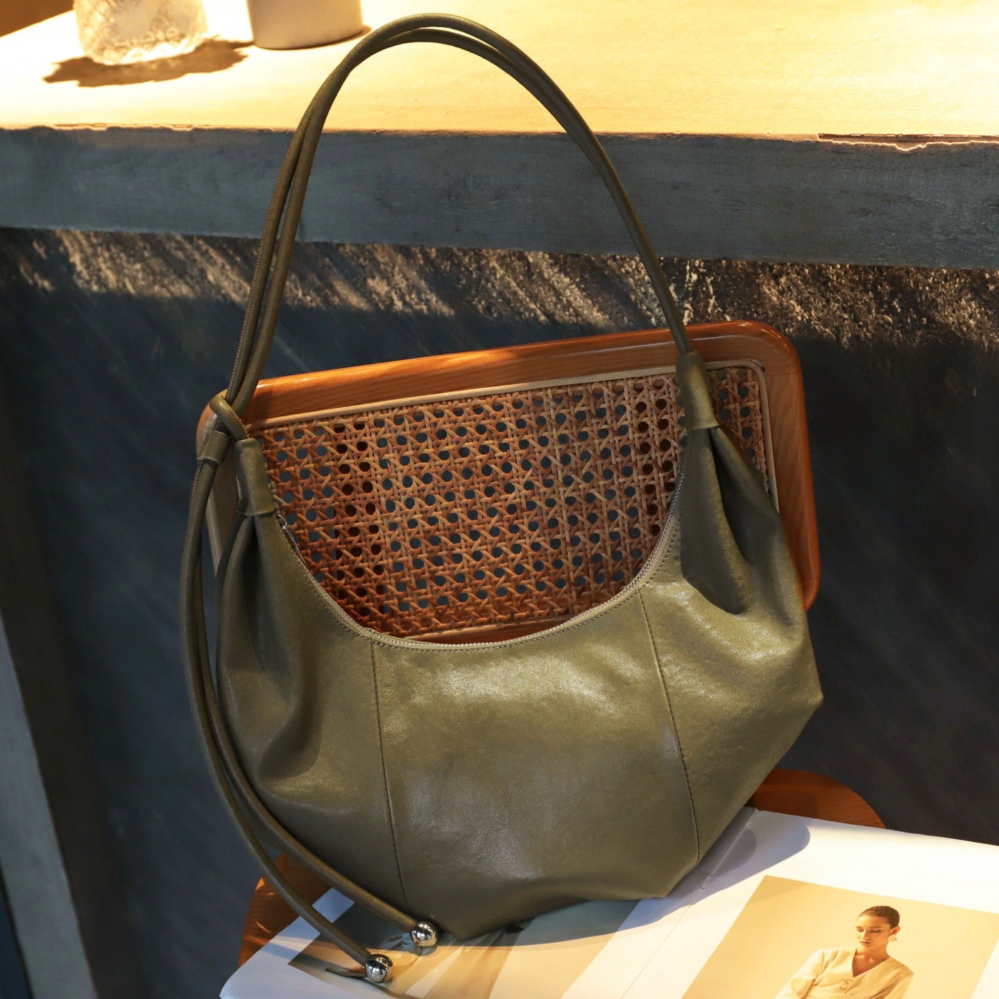 Top-grain Cowhide Leather Croissant Bag, New Autumn And Winter Retro Fashion Shoulder And Crossbody Genuine Leather Bag,